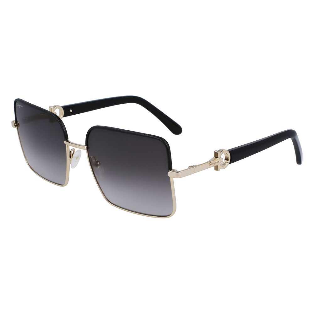 Ferragamo Goldene Metall-Sonnenbrille