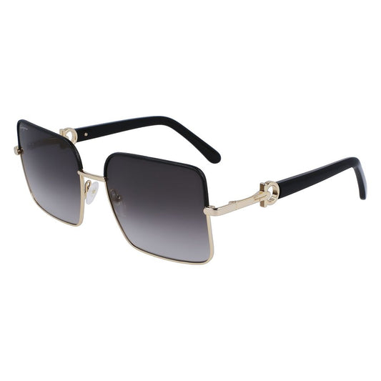 Ferragamo Goldene Metall-Sonnenbrille