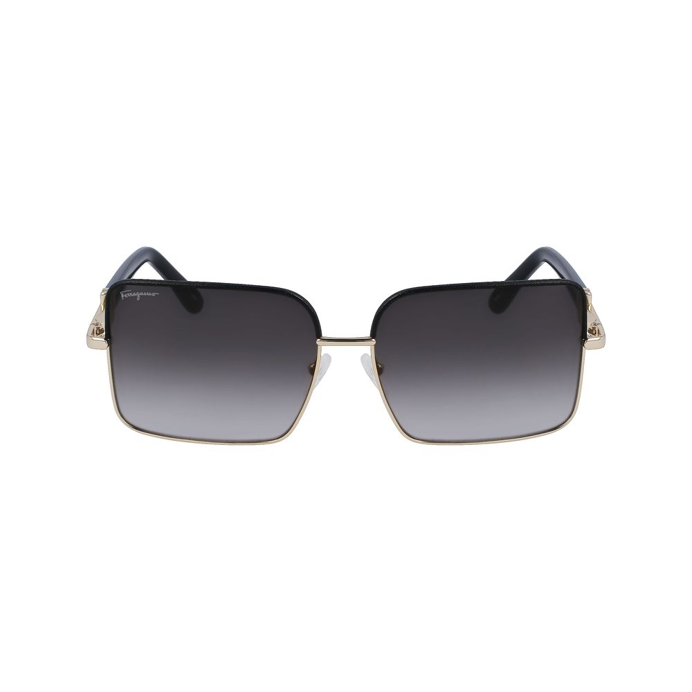 Ferragamo Goldene Metall-Sonnenbrille