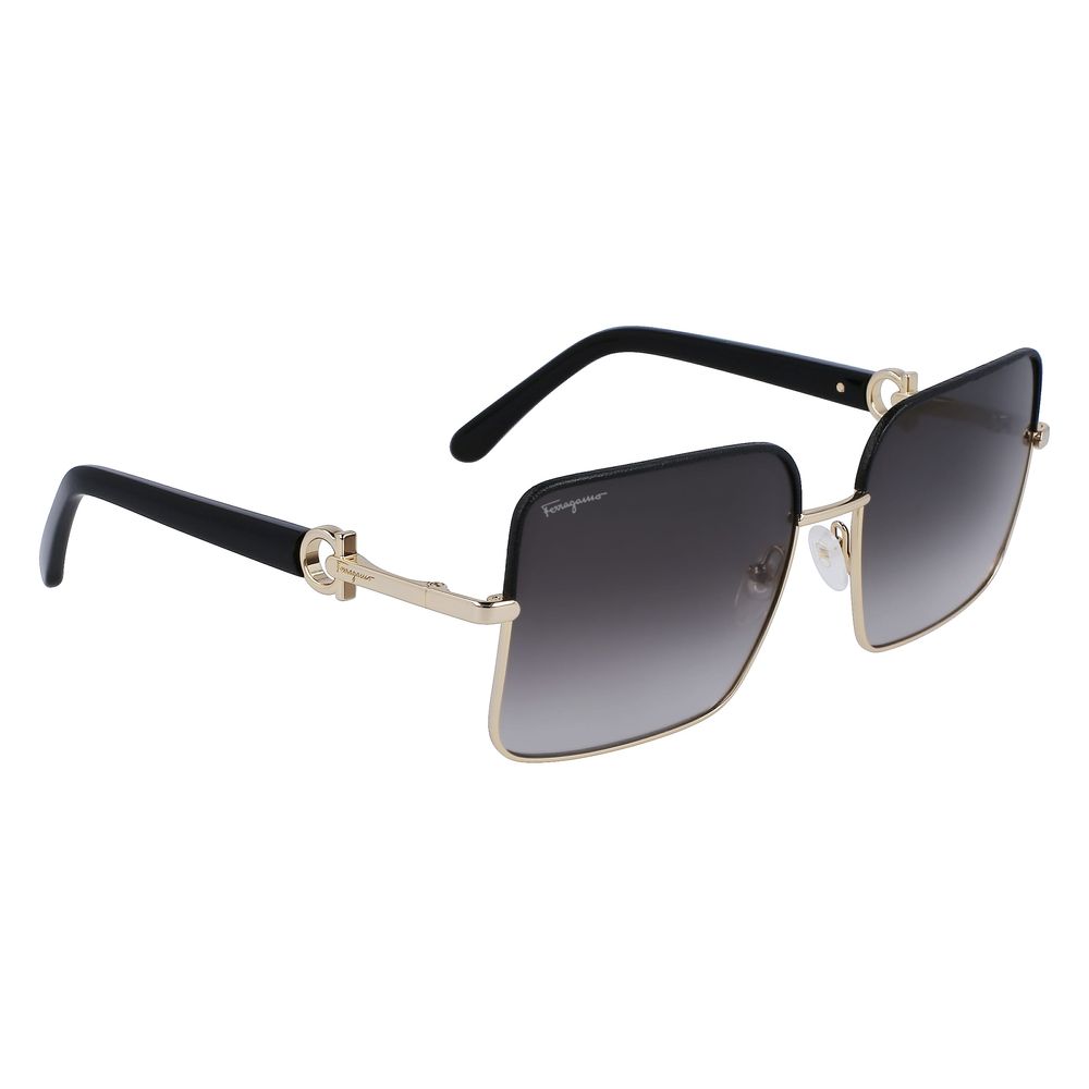Ferragamo Goldene Metall-Sonnenbrille