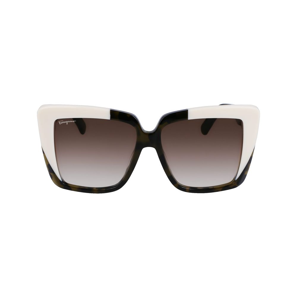 Ferragamo Grüne Sonnenbrille aus Acetat