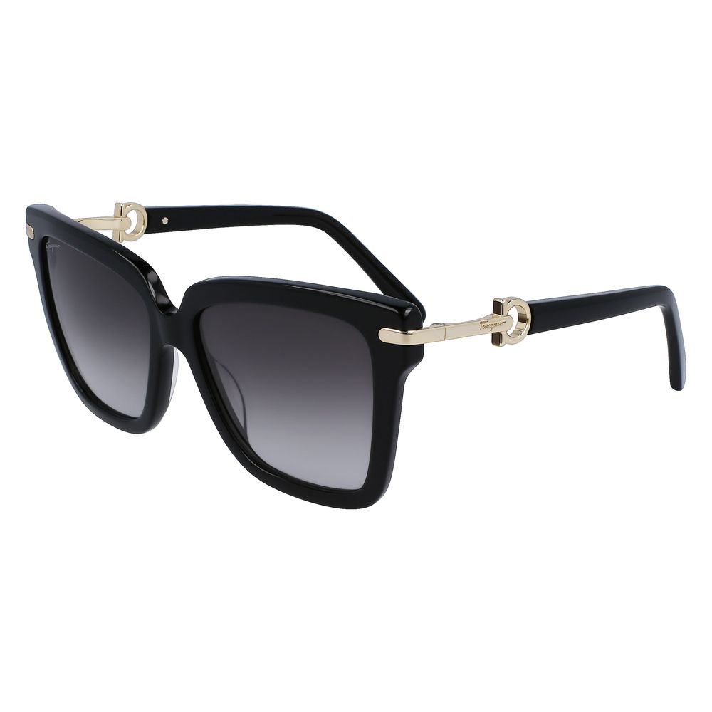 Ferragamo Sonnenbrille aus schwarzem Acetat