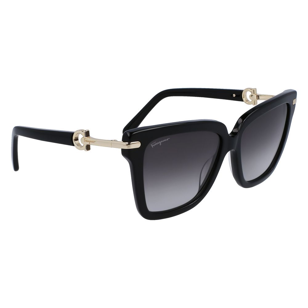 Ferragamo Sonnenbrille aus schwarzem Acetat