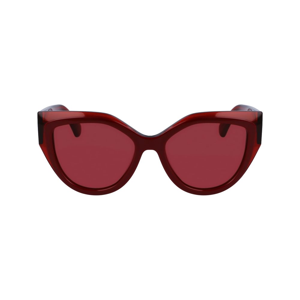 Ferragamo Rote Sonnenbrille aus Acetat