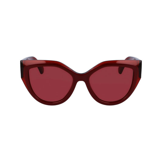 Ferragamo Rote Sonnenbrille aus Acetat
