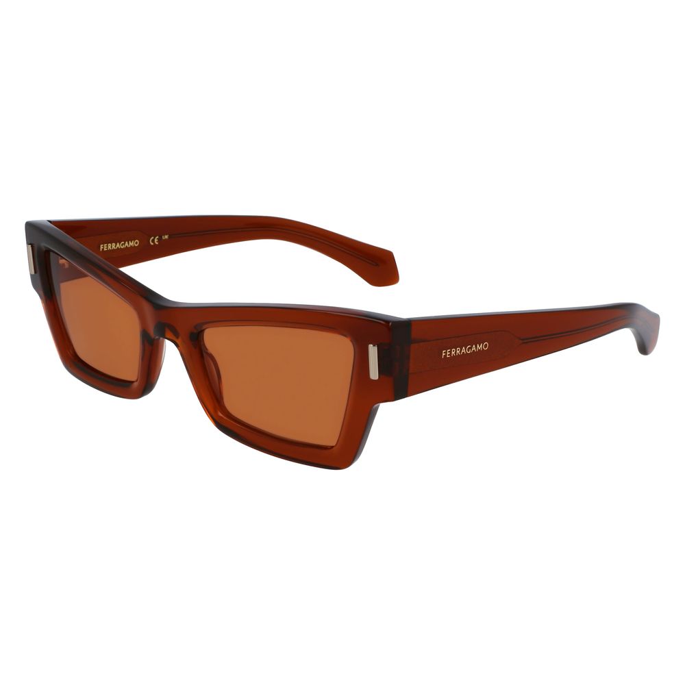 Ferragamo Braune Sonnenbrille aus Acetat