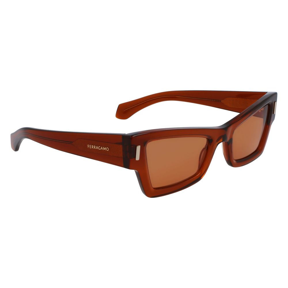 Ferragamo Braune Sonnenbrille aus Acetat