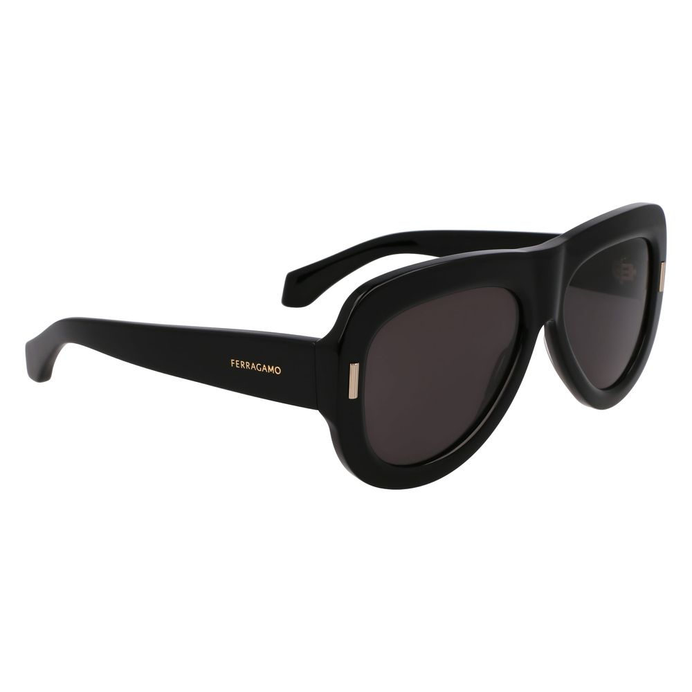 Ferragamo Sonnenbrille aus schwarzem Acetat
