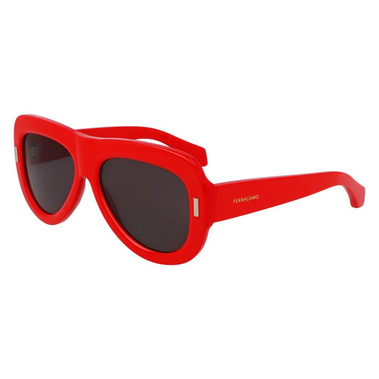 Ferragamo Rote Sonnenbrille aus Acetat