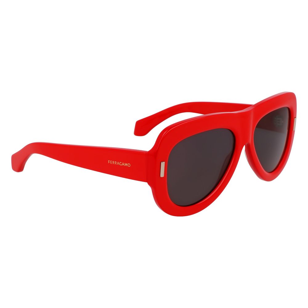 Ferragamo Rote Sonnenbrille aus Acetat