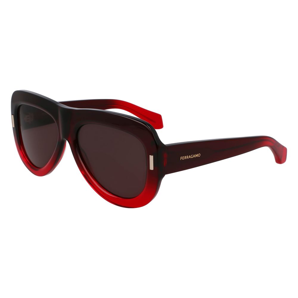 Ferragamo Rote Sonnenbrille aus Acetat