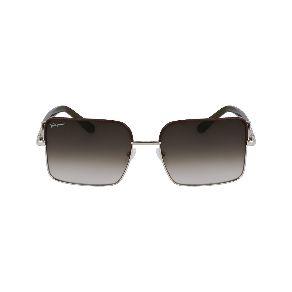 Ferragamo Goldene Metall-Sonnenbrille