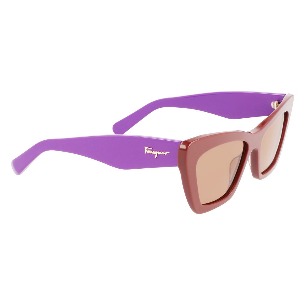 Ferragamo Braune Sonnenbrille aus Acetat
