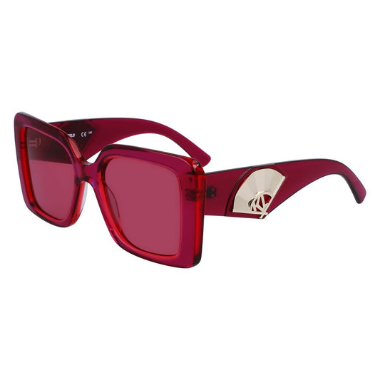 Karl Lagerfeld Rote Sonnenbrille aus Acetat