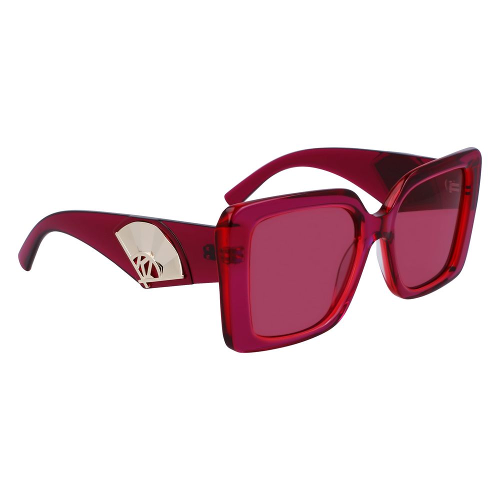 Karl Lagerfeld Rote Sonnenbrille aus Acetat