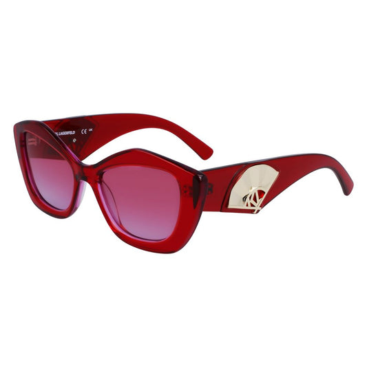 Karl Lagerfeld Rote Sonnenbrille aus Acetat