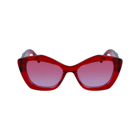 Karl Lagerfeld Rote Sonnenbrille aus Acetat
