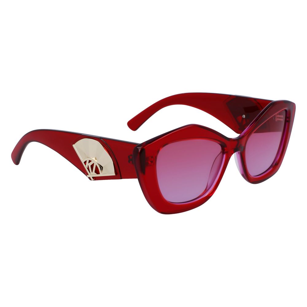 Karl Lagerfeld Rote Sonnenbrille aus Acetat