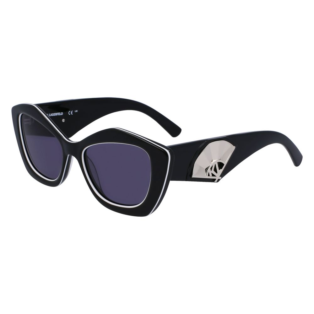 Karl Lagerfeld Schwarze Sonnenbrille aus Acetat