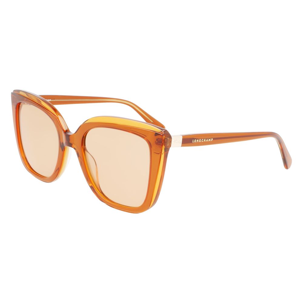 Longchamp Orangefarbene Sonnenbrille aus Acetat