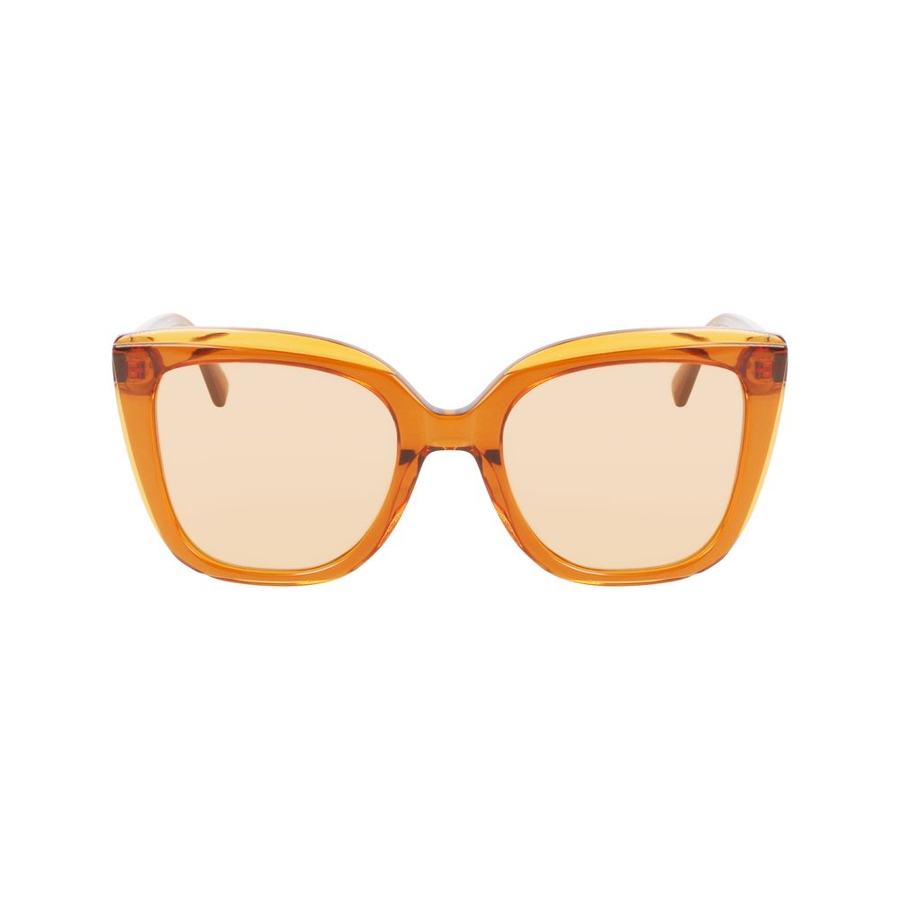 Longchamp Orangefarbene Sonnenbrille aus Acetat