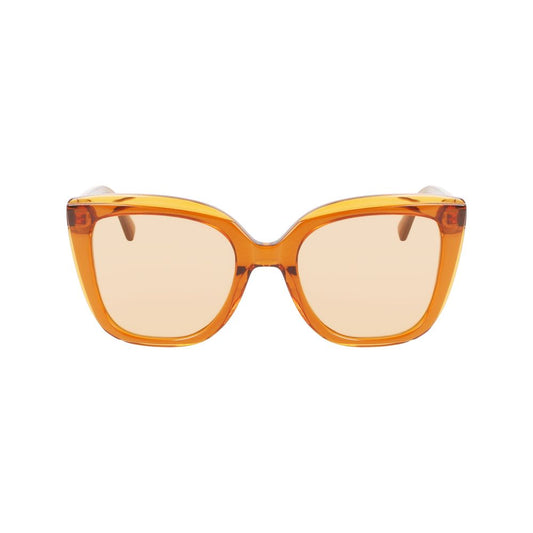 Longchamp Orangefarbene Sonnenbrille aus Acetat