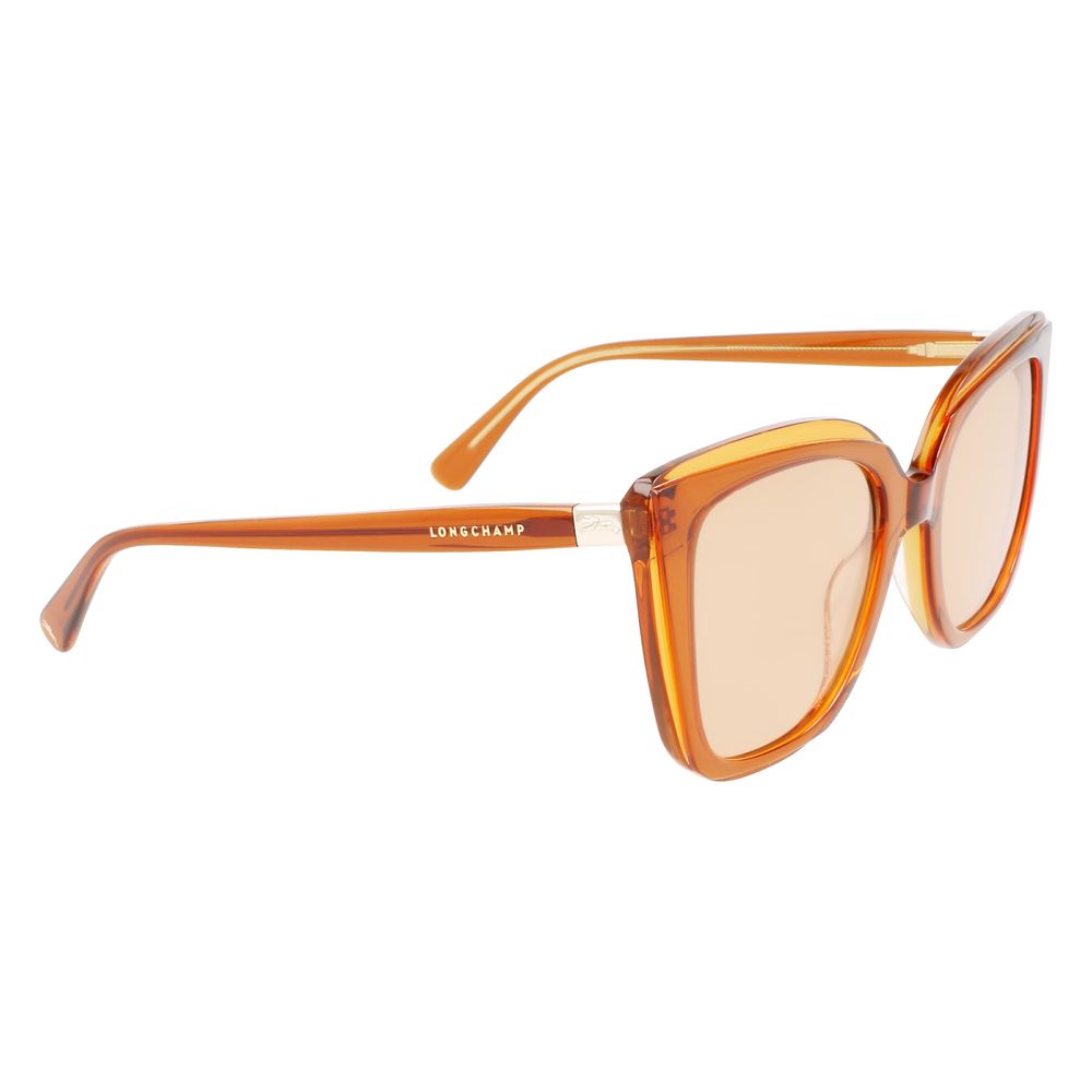 Longchamp Orangefarbene Sonnenbrille aus Acetat
