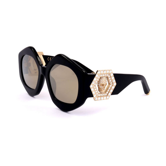 Philipp Plein Goldene Metall-Sonnenbrille