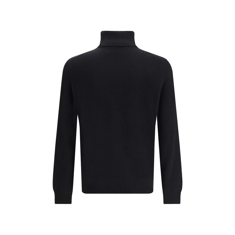 Aragona Cashmere Schwarzer Rollkragenpullover aus Merinowolle