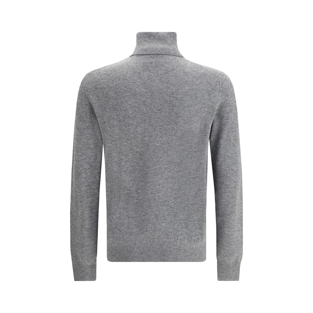 Aragona Cashmere Grauer Merinowoll-Rollkragenpullover