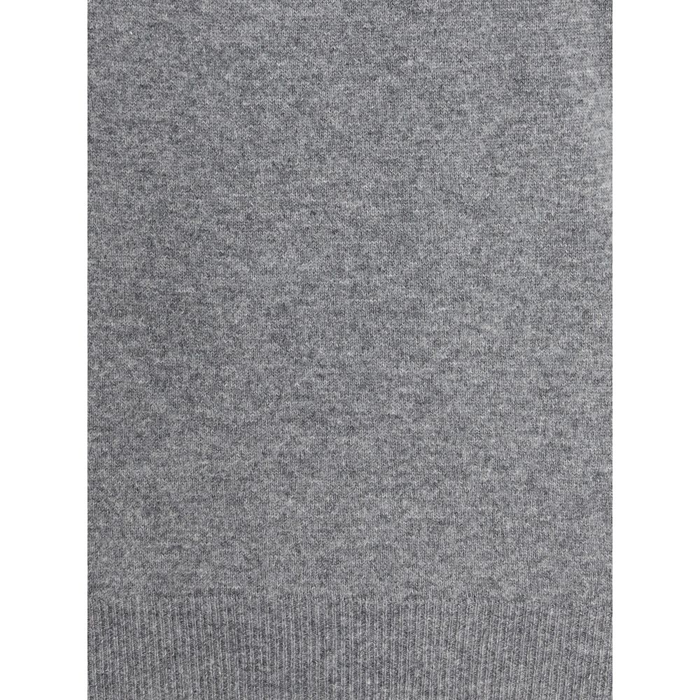 Aragona Cashmere Grauer Merinowoll-Rollkragenpullover