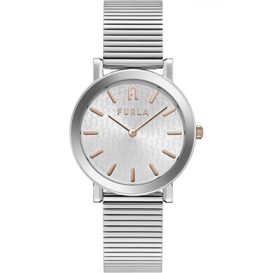 Furla Graue Edelstahl-Dress-Watch