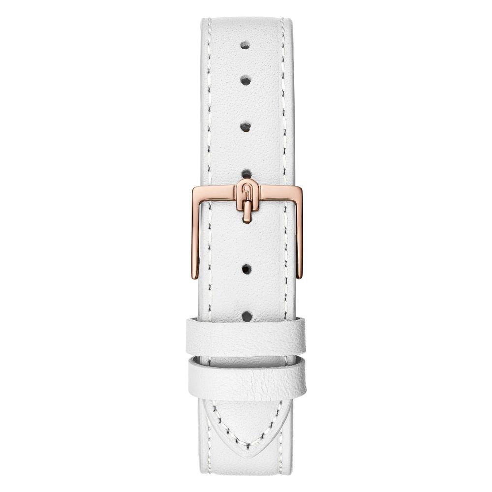 Furla Weiße Leder-Kleid-Armbanduhr