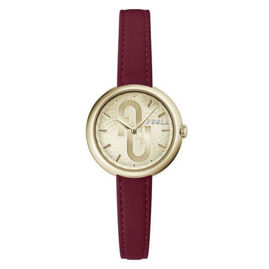 Furla Rote Leder-Kleid-Uhr
