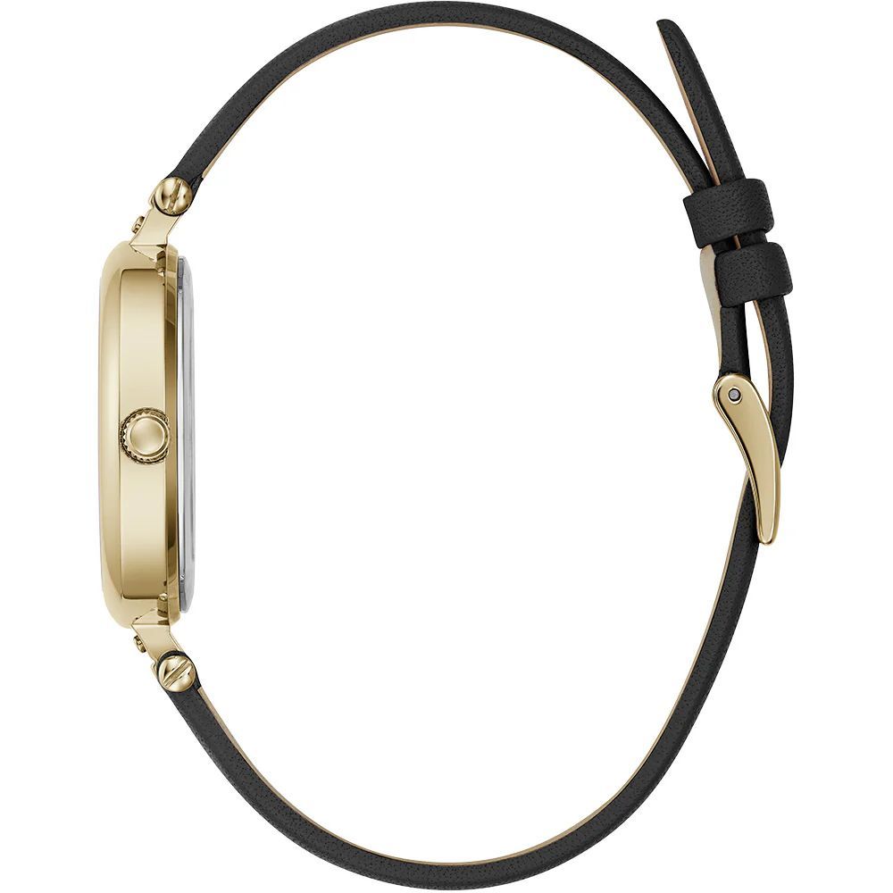 Furla Schwarze Leder-Kleidungsuhr