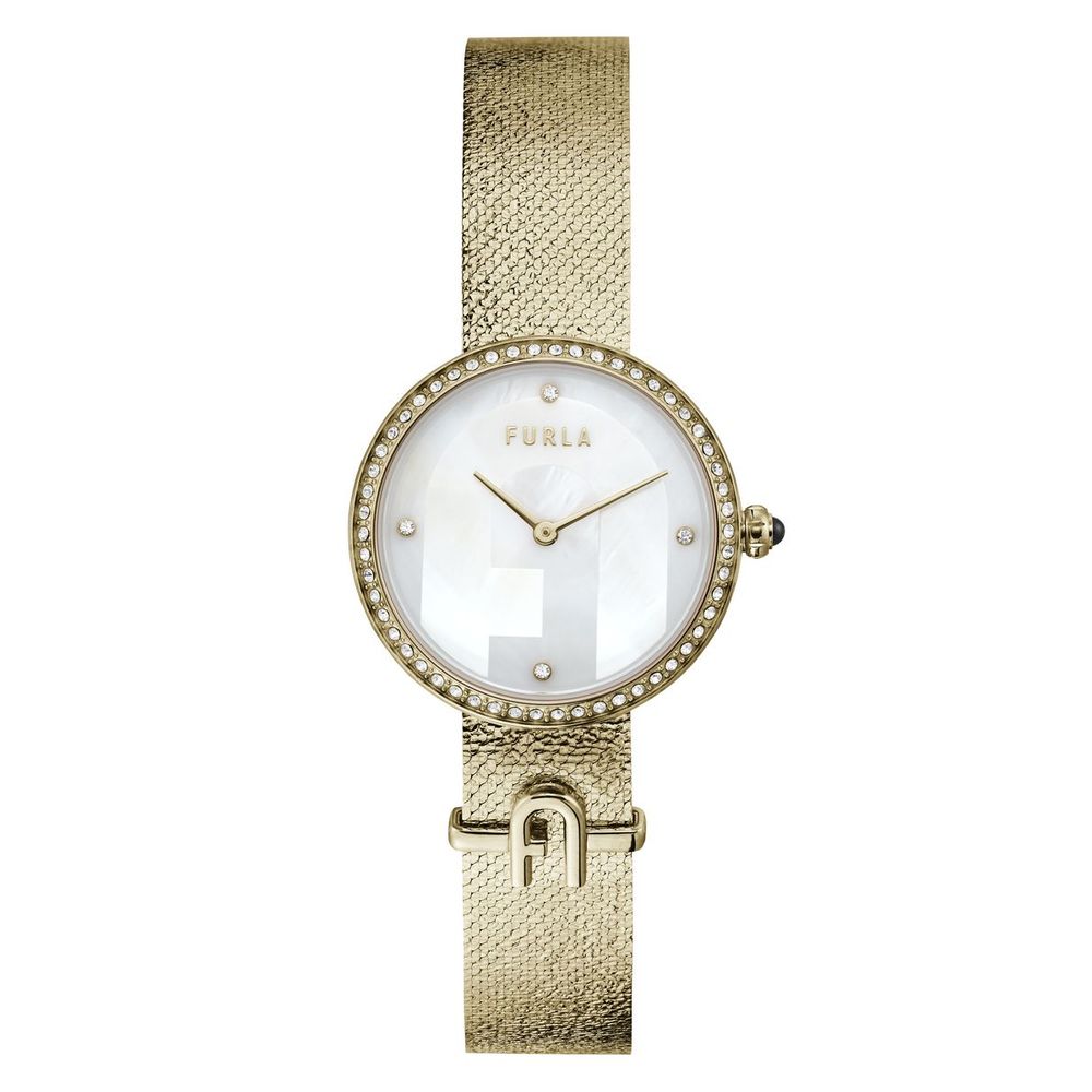 Furla Goldene Edelstahl-Dress-Watch
