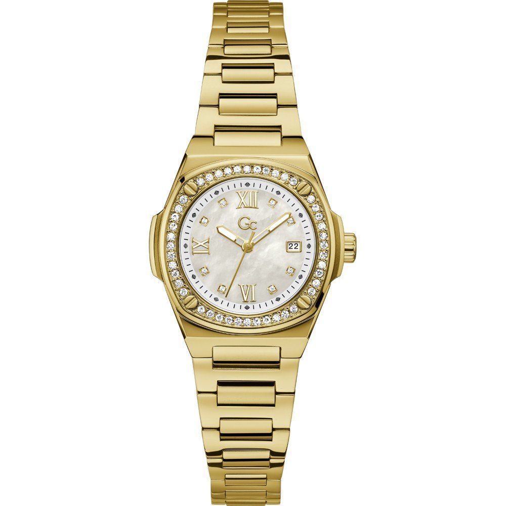 GC Goldene Edelstahl-Dress-Watch