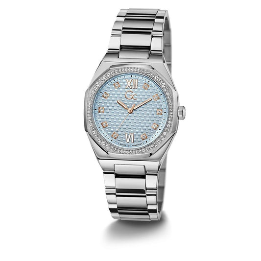 GC Graue Edelstahl-Dress-Watch