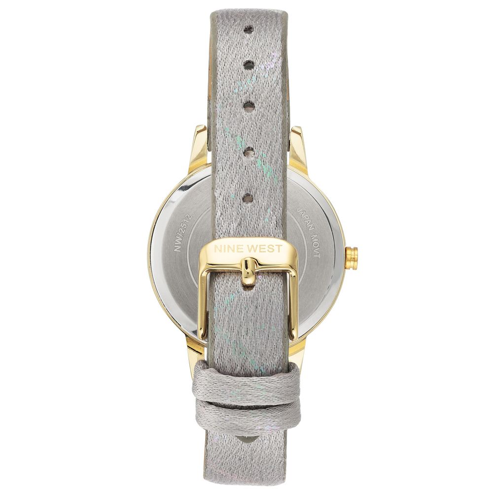 Nine West Elegante graue Lederuhr