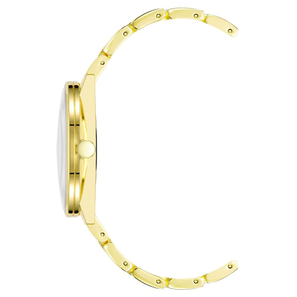 Nine West Goldene Metall-Armbanduhr