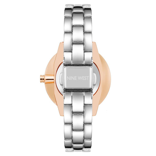 Nine West Metallgraue Armbanduhr