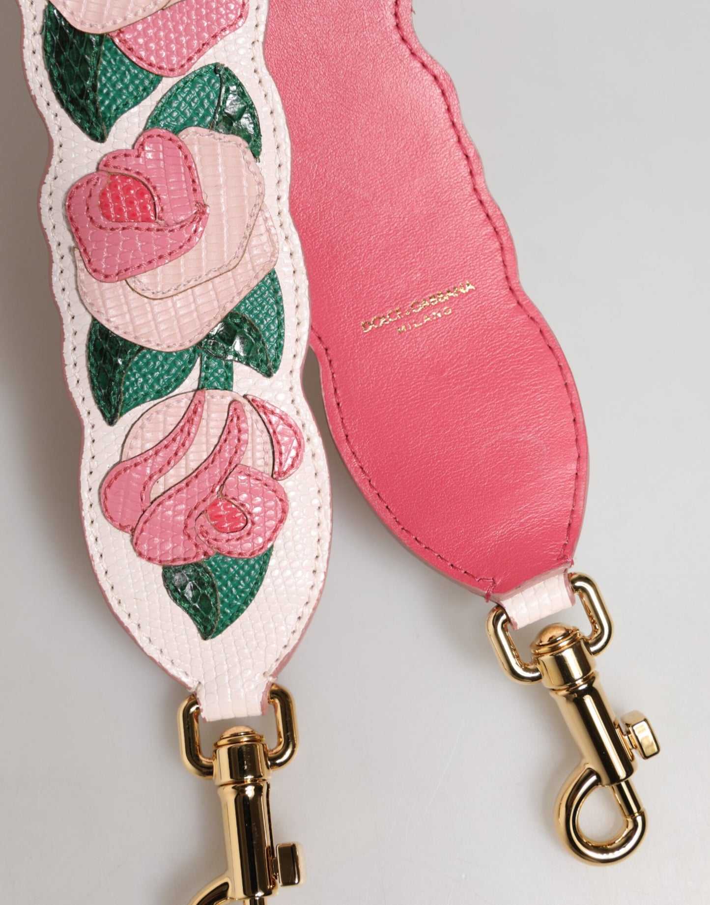Dolce & Gabbana Florale Kalbsleder-Schultergurt für Taschen