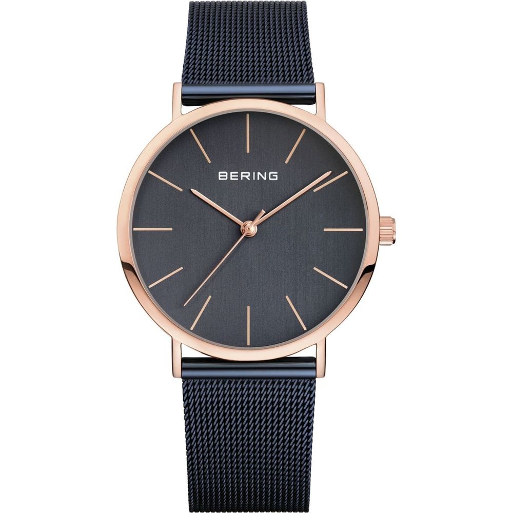 BERING Navy Blue Edelstahl-Dress-Watch