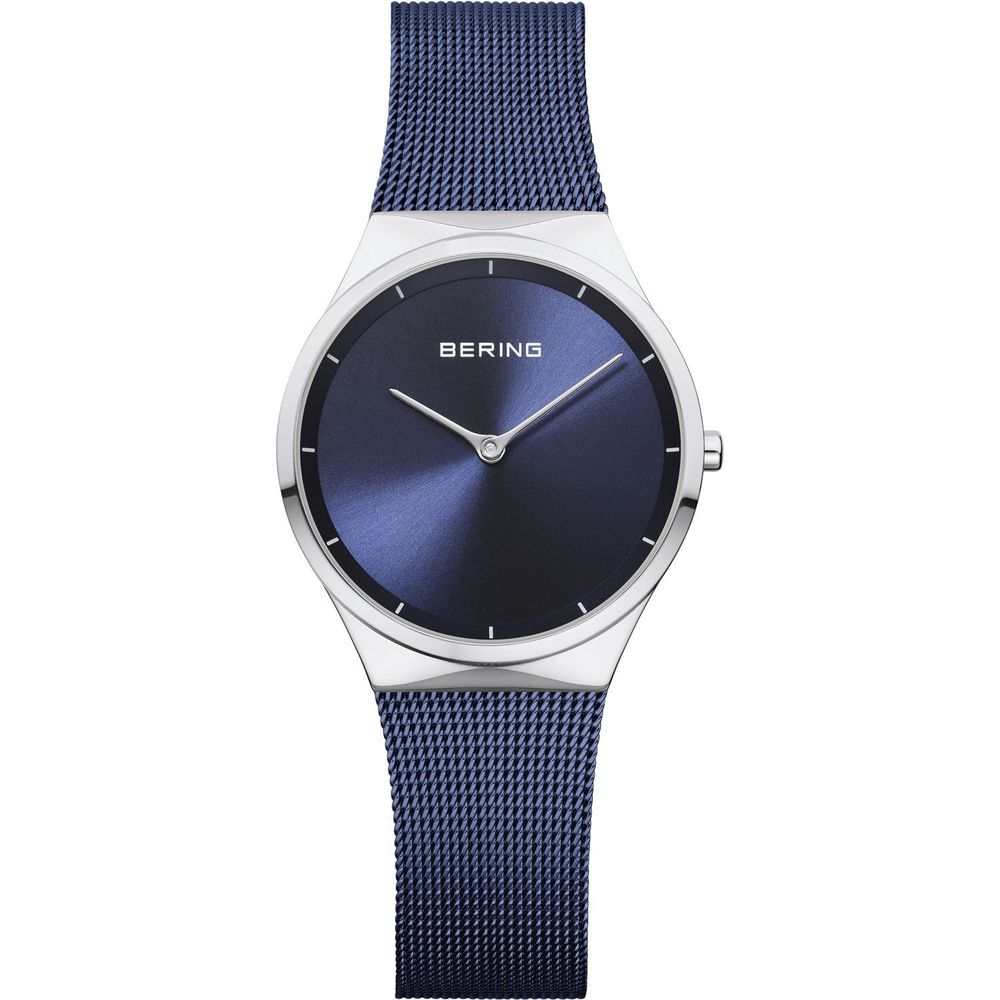 BERING Marineblaue Edelstahl-Dress-Watch