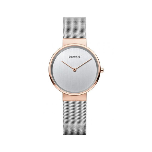 BERING Silberne Edelstahl-Dress-Watch