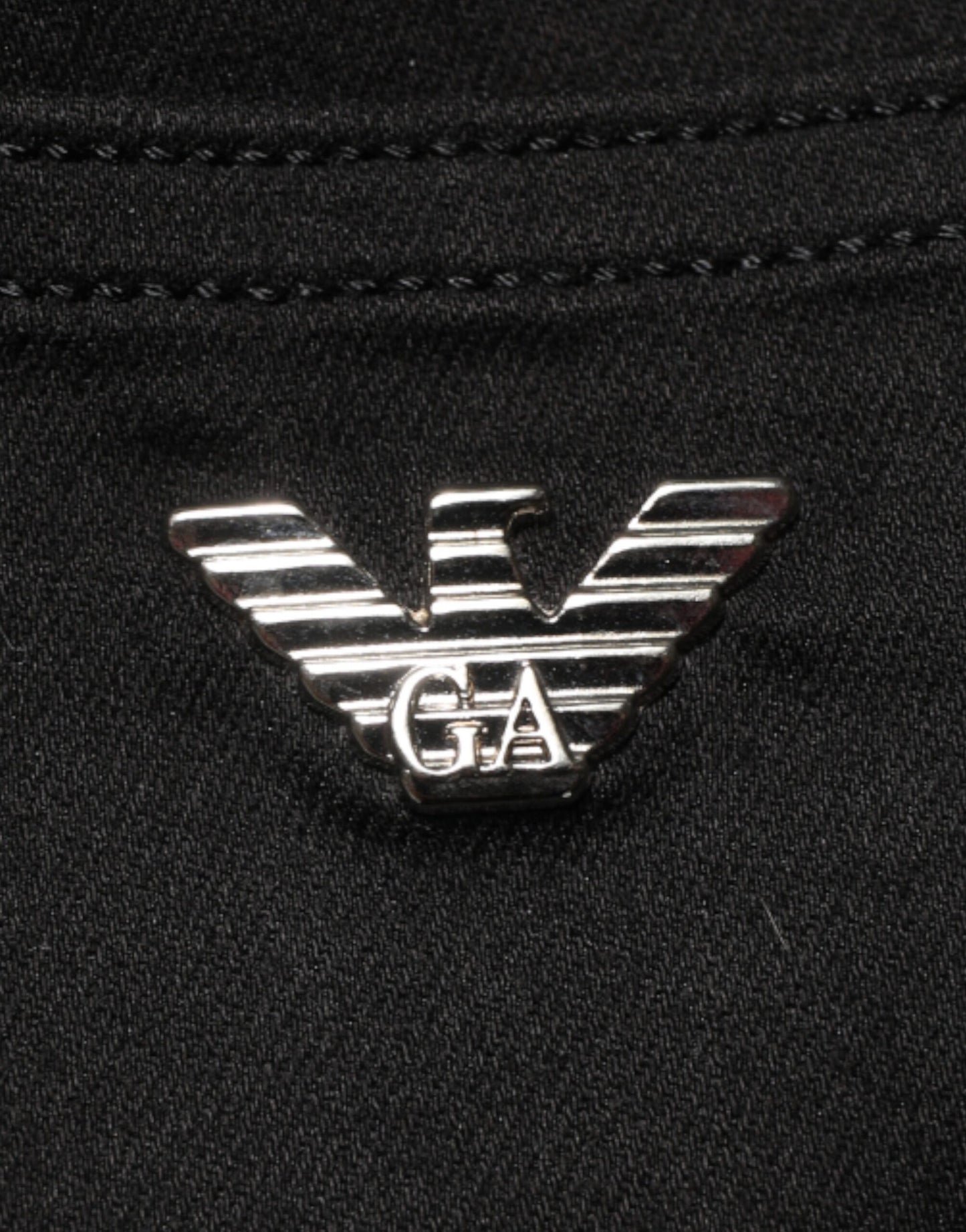 Armani Jeans Schwarze Mid-Waist-Jeans aus Stretch-Baumwolle