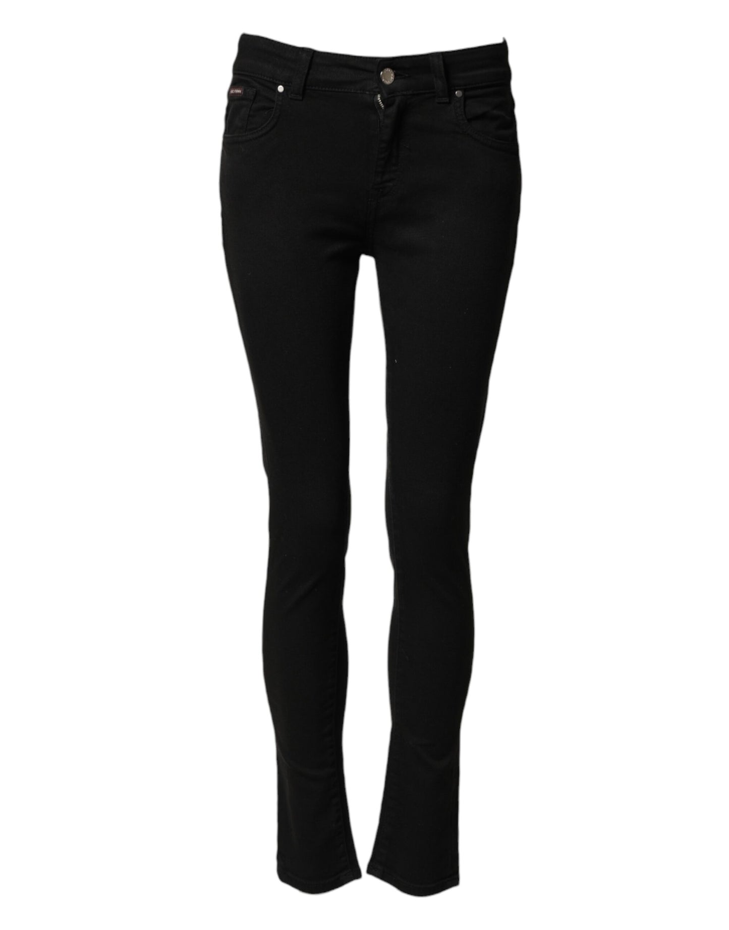Dolce & Gabbana Schwarze Skinny Jeans aus Baumwolldenim mit mittlerer Bundhöhe