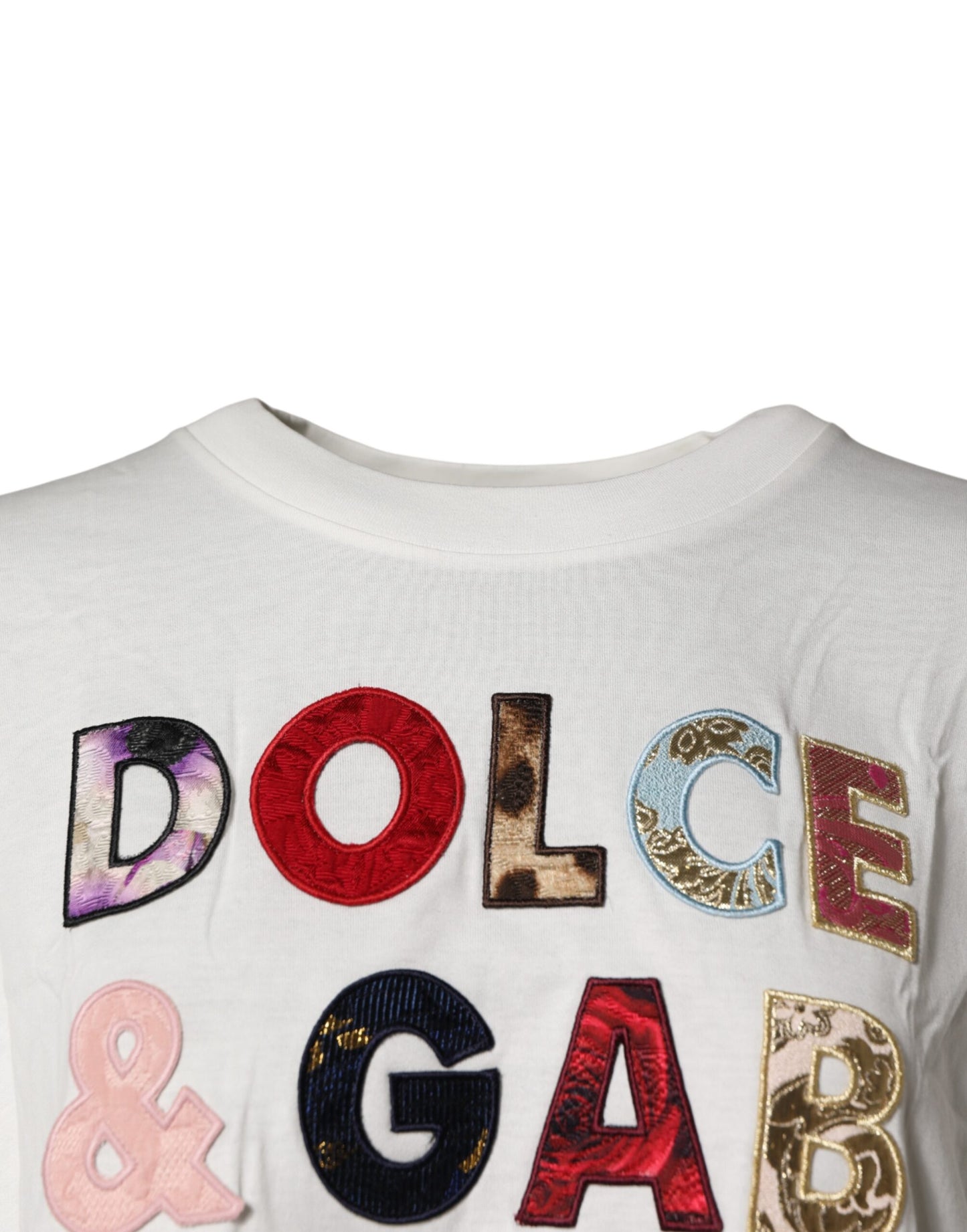 Dolce & Gabbana Weißes Logo-T-Shirt mit Rundhalsausschnitt und kurzen Ärmeln