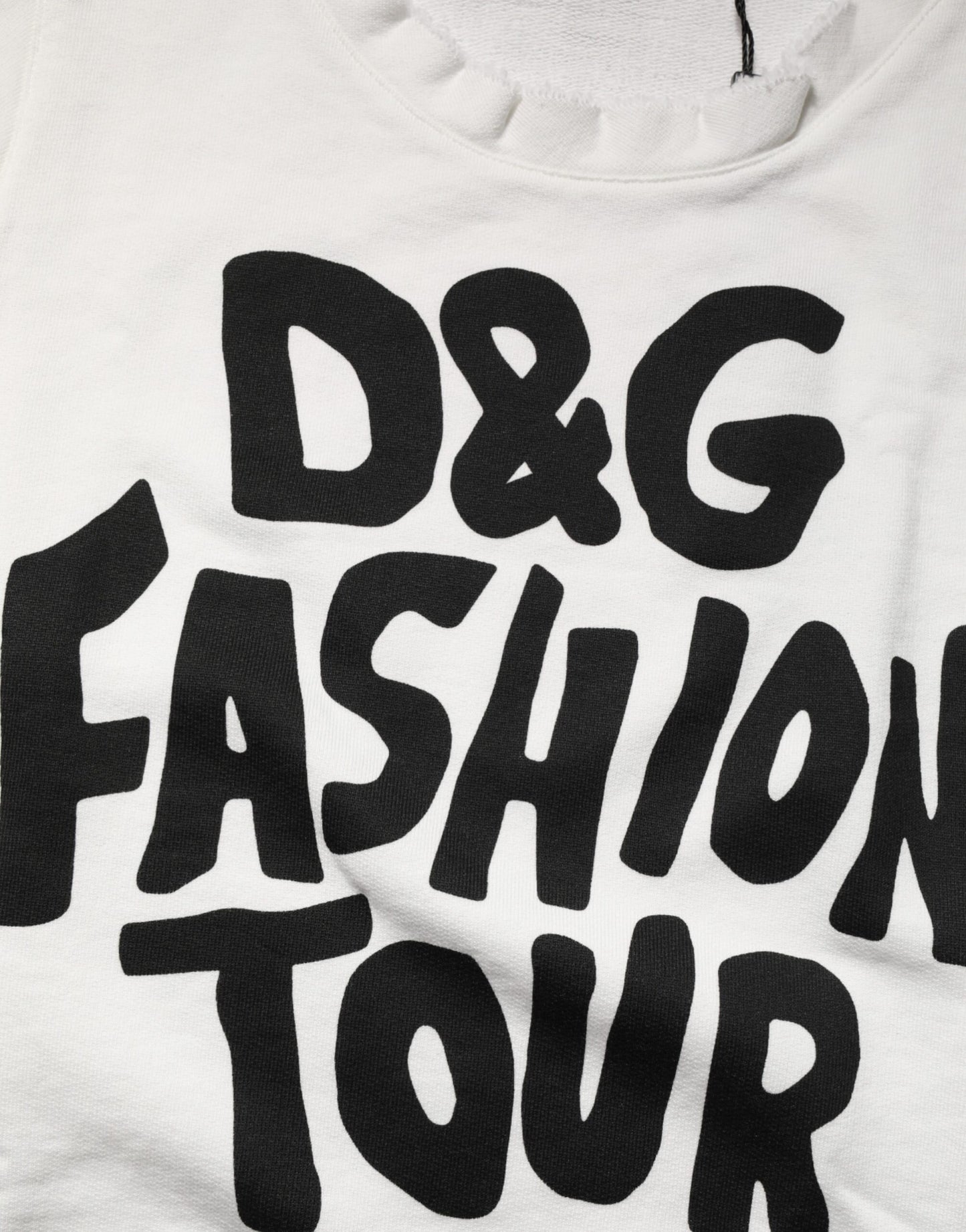 Dolce & Gabbana Weißes Grafik-Tanktop mit Rundhalsausschnitt