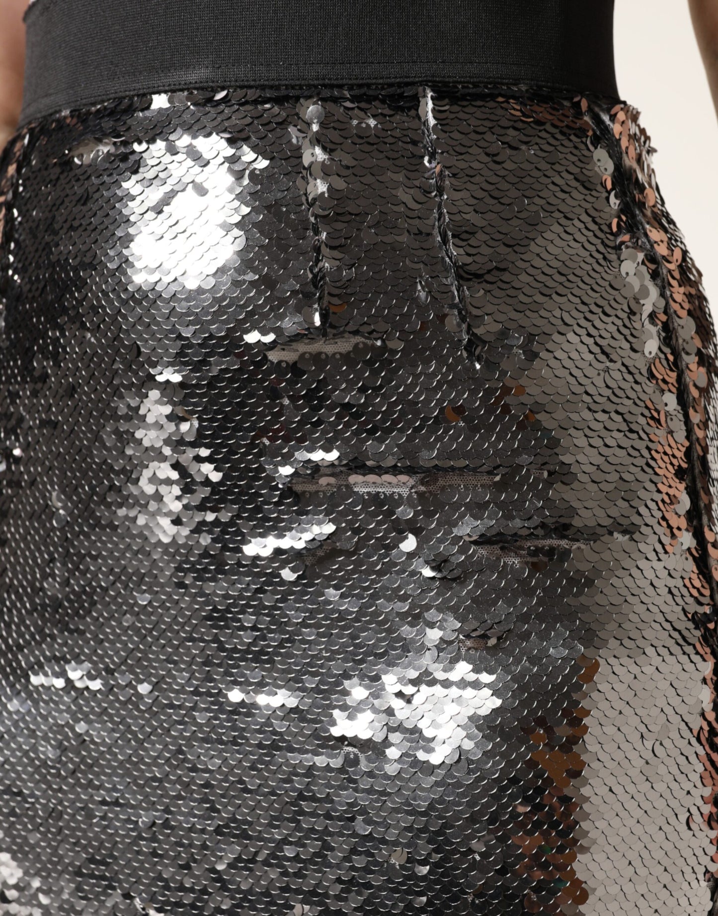 Dolce & Gabbana Meerjungfrauen-Rock mit Pailletten in Metallic-Grau